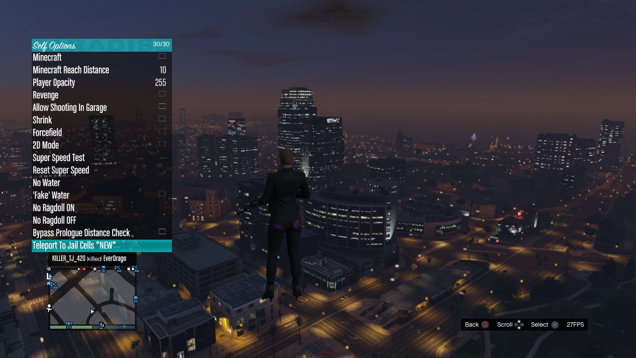 Paradise SPRX menu in GTA V