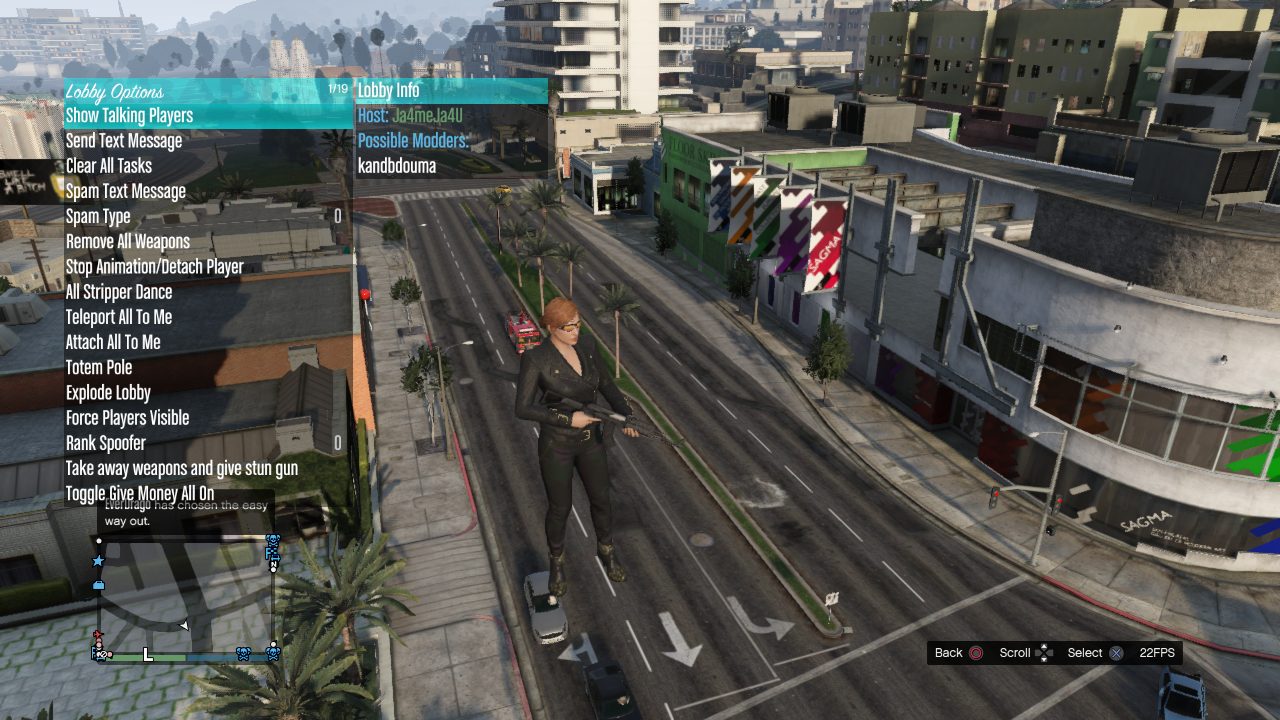 Paradise SPRX menu in GTA V