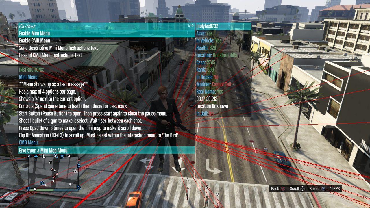 Paradise SPRX menu in GTA V