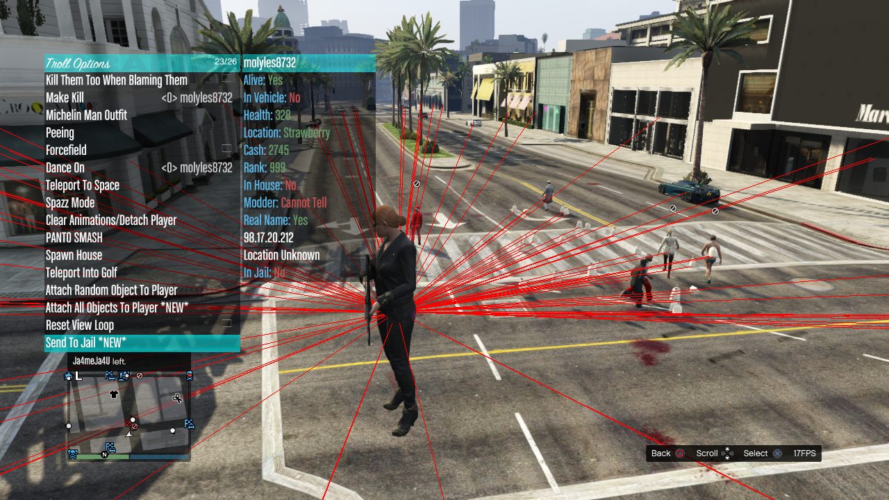Paradise SPRX menu in GTA V
