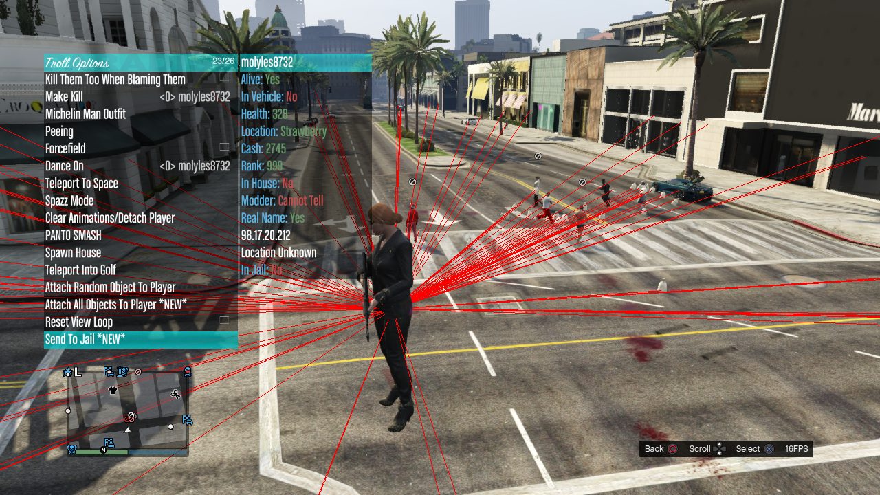 Paradise SPRX menu in GTA V